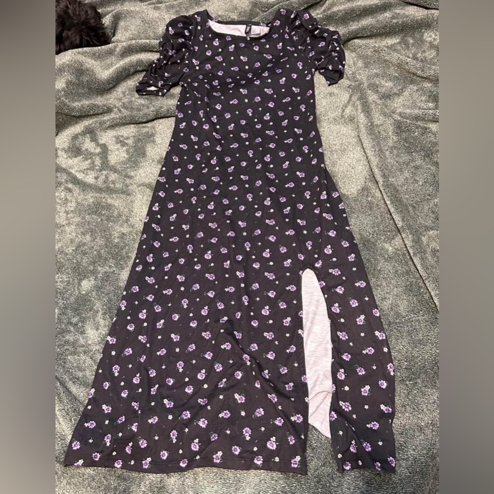 H&M long floral dress withh slit BNWOT